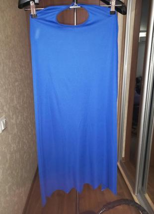 Синий плащ костюм супергерой