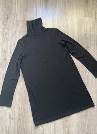 Сукня чорна м‘якенька під горло с8