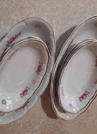 Блюдо овальное, сельдь, шпротница, салатница набор 8 шт