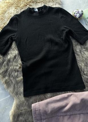 Базовая футболка в крупный рубчик, s, 8, хлопок