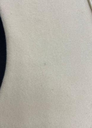 Шерстяная шляпа федора унисекс с широкими полями молочная дефект6 фото