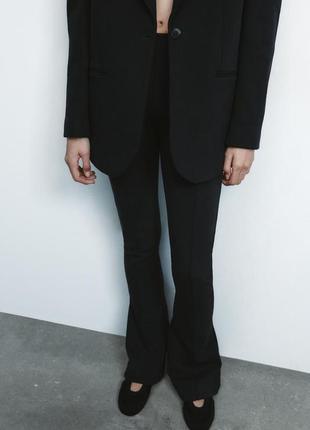 Леггинсы женские черные расклешенные zara new