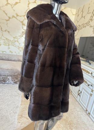 Шуба норкова норка з капюшоном