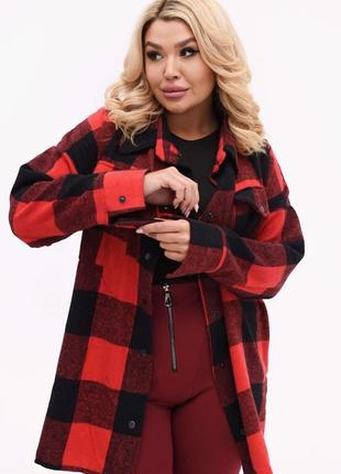 Удлиненная рубашка в клетку