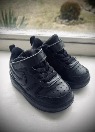 Детские кроссовки для мальчика nike court borough low 2 черные