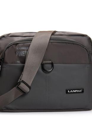 Сумка чоловіча планшет нейлон lanpad 65319 grey