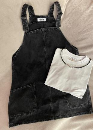 Джинсовый сарафан комбинезон платье new look denim