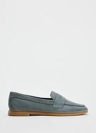 Лоферы zara, замшевые лоферы zara, кожаные лоферы zara, 2519/410