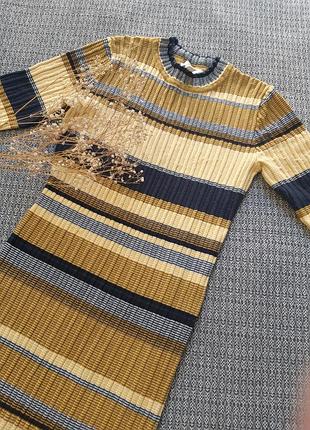 Сукня міді в рубчик 2