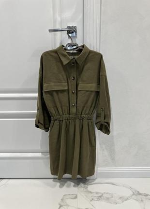 Коротка сукня хакі