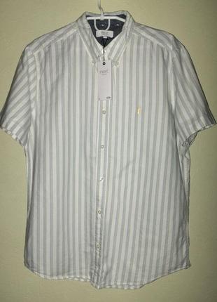 Новая мужская полосатая рубашка next на короткий рукав