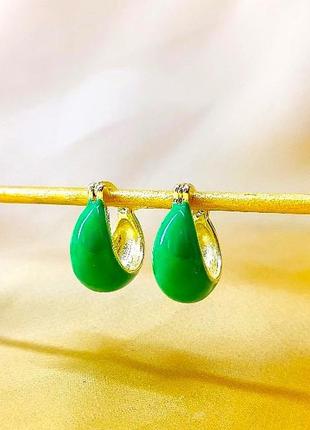Сережки бижутерия цветные на каждый день