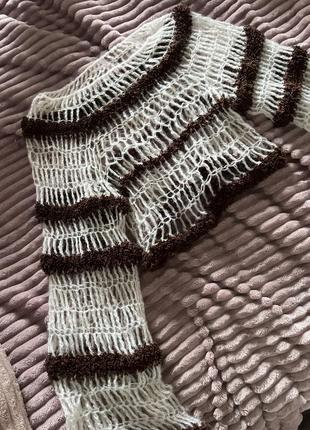 Вязаный y2k свитер ручной работы