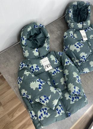 Куртка zara пуховик эко
