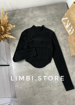 🌷мʼяка кофтинка з вирізом на грудях shein zara mango