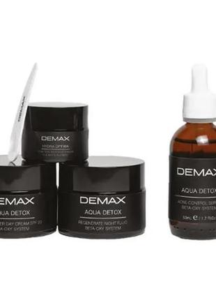 Набір для корекції запалень, акне, постакне, демодексу та розацеа demax aqua detox