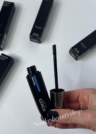 Туш для вій kiko milano maxi mod  waterproof mascara. подовжуюча туш для вій кіко мілано. туш kiko milano