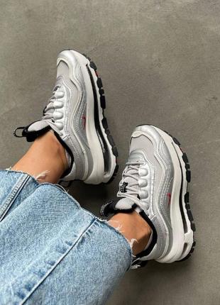 Кроссовки nike air max pillar pine green beans 97 futura silver white premium