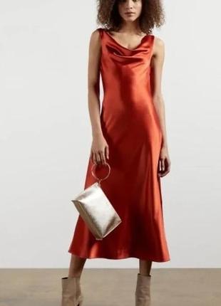 Атласное миди платье ted baker