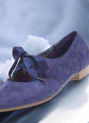 Туфлі балетки човники 100%замша clarks p.37,5