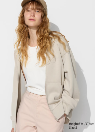 Куртка з капюшоном dry оверсайз uniqlo худі толстовка