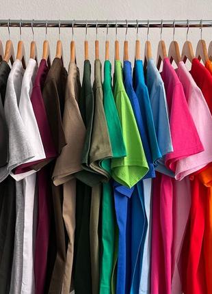 Біла 🤍оверсайз базова футболка 100% бавовна fruit of the loom valueweight 33 кольори однотонні4 фото