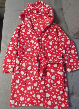 Детский махровый халат для девочки