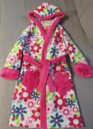 Детский махровый халат для девочки