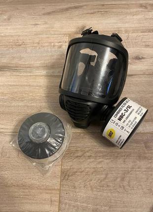 Армейский противогаз mira safety cm-6m + 2 фильтра