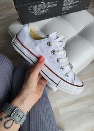 Кеди низькі converse white  кеды белые короткие конверсы