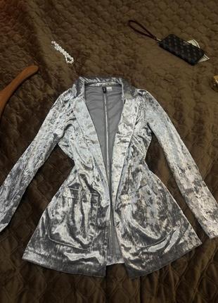 Піджак кардиган жакет велюр оксамит бархат
