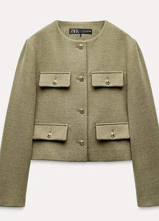 Піджак/жакет хакі zara