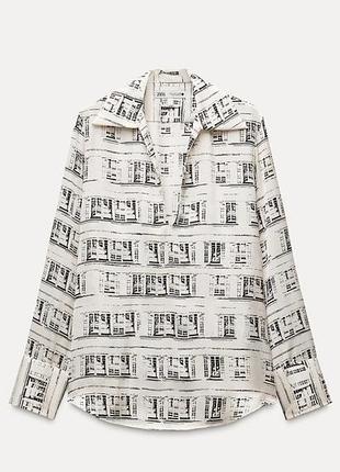 Сатинова сорочка zara p.xl