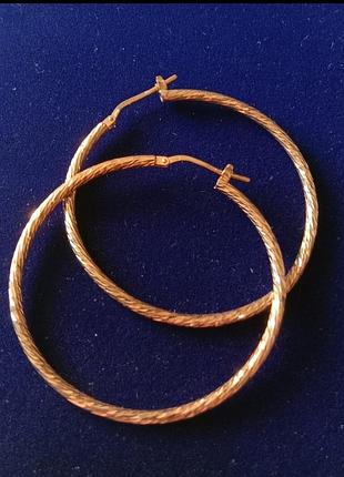 Серебряные серьги кольца серебро позолота италия