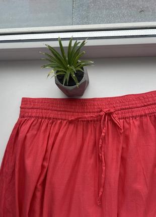 Качественная натуральная юбка миди юбка коттон батал на резинке4 фото