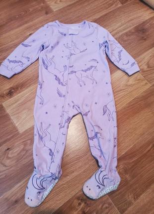 Флисовый боди бодик ромпер человечек на девочку в год 24 месяца