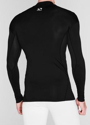 Спортивная компрессионная термо бельйо кофта лонгслив базовый слой sondico long sleeved junior black2 фото