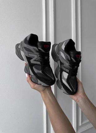 Женские кроссовки new balance 9060 grey black