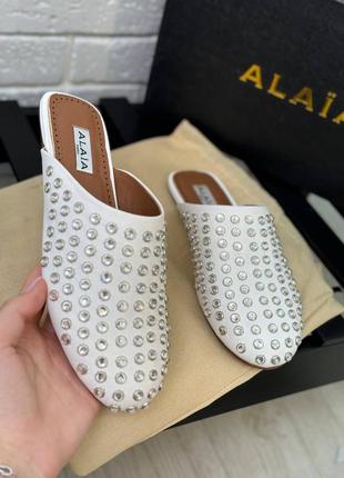 Тапочки шлепанцы мюли алая alaia