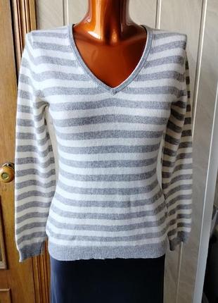 Светрик у смужку,f&f 100% кашемір