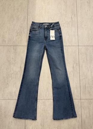 Джинси кльош flare leg stretch zara