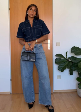 Круті джинси zara trf mid-rise baggy balloon 36s