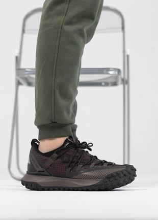 Водонепроникні кросівки nike acg mountain fly low black brown gore-tex