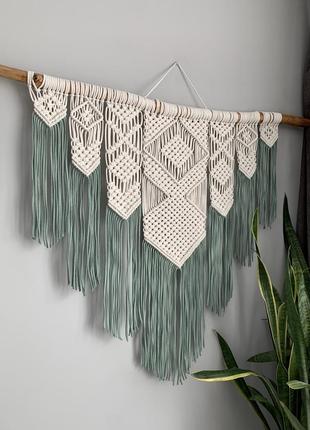 Геометрическое панно макраме