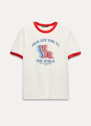 Женская футболка slim fit с принтом