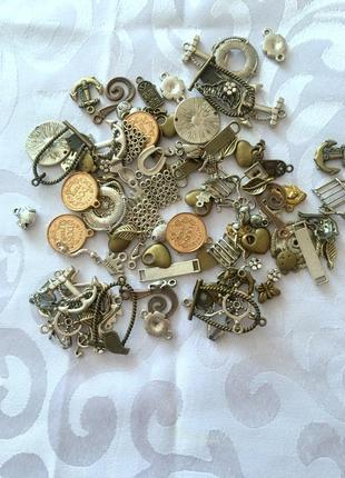 100 шт. металевих змішаних прикрас для виготовлення  браслетів та підвісок, для виготовлення прикрас