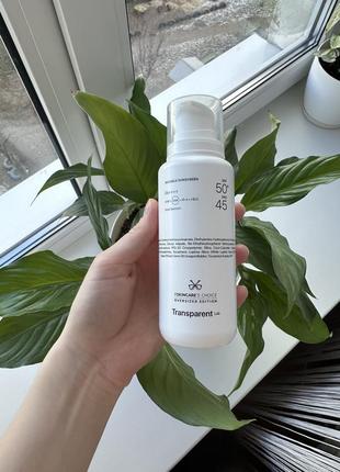 Солнцезащитный крем spf 50 transparent lab