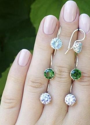 Серьги серебро 925 сережки серебряные на петельке имп 20071