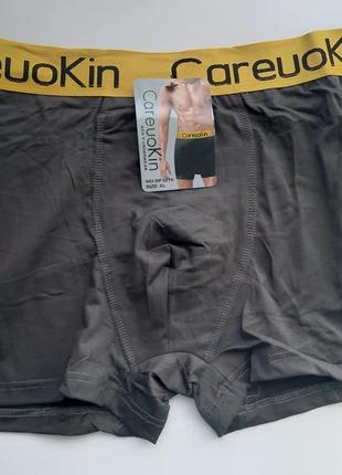 Труси боксери чоловічі однотонні золота резинка різні кольори