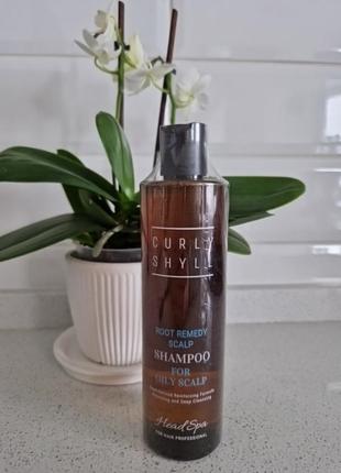 Шампунь для кожи головы склонной к жирности curly shyll root remedy oily scalp shampoo 330 мл